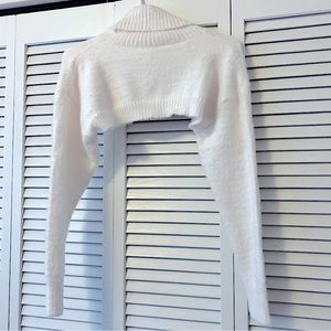 Crop Top Pure White Sweater